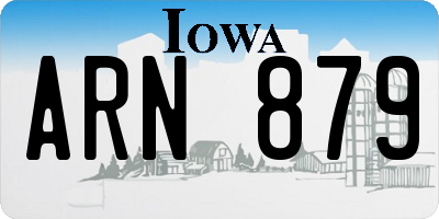 IA license plate ARN879