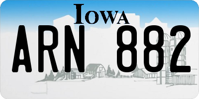 IA license plate ARN882