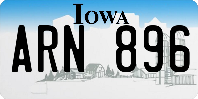 IA license plate ARN896