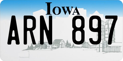 IA license plate ARN897
