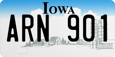 IA license plate ARN901
