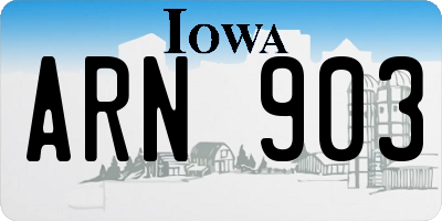 IA license plate ARN903