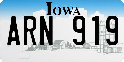 IA license plate ARN919