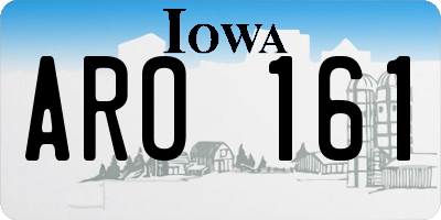 IA license plate ARO161