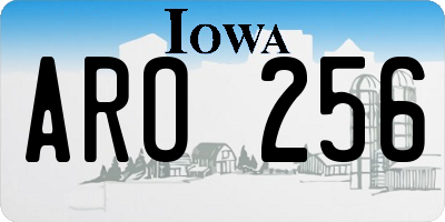 IA license plate ARO256