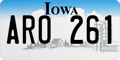 IA license plate ARO261