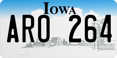 IA license plate ARO264