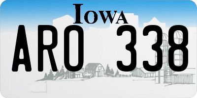 IA license plate ARO338