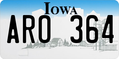 IA license plate ARO364