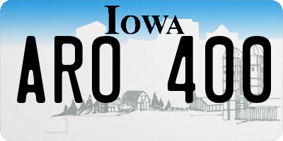 IA license plate ARO400