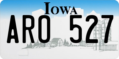 IA license plate ARO527