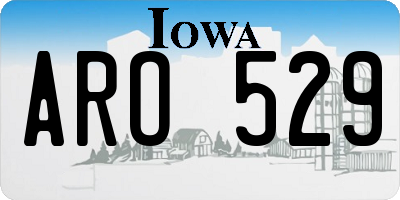 IA license plate ARO529