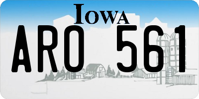 IA license plate ARO561