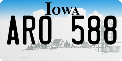 IA license plate ARO588