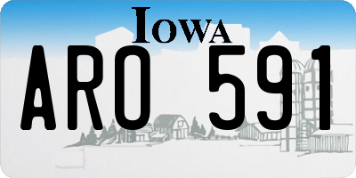 IA license plate ARO591