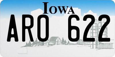 IA license plate ARO622