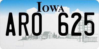 IA license plate ARO625