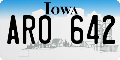 IA license plate ARO642