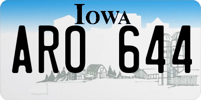 IA license plate ARO644