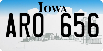 IA license plate ARO656