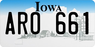 IA license plate ARO661