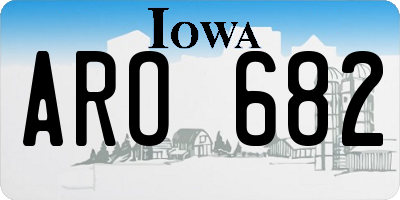 IA license plate ARO682