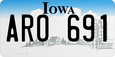 IA license plate ARO691
