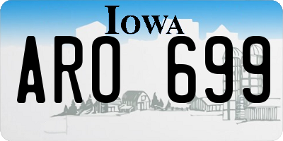 IA license plate ARO699