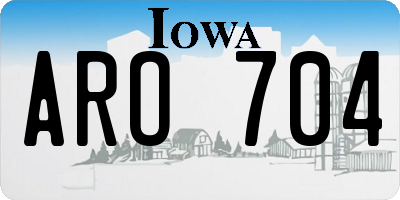 IA license plate ARO704