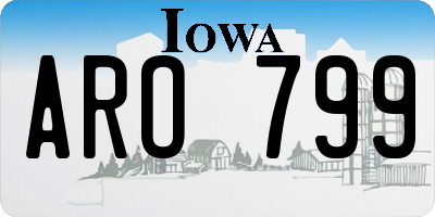IA license plate ARO799