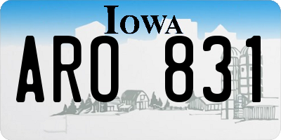 IA license plate ARO831