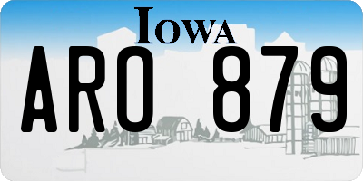 IA license plate ARO879