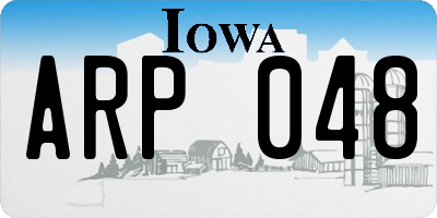 IA license plate ARP048