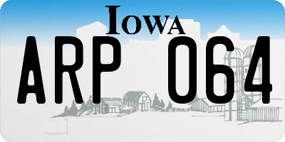 IA license plate ARP064