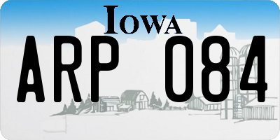 IA license plate ARP084