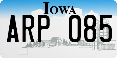 IA license plate ARP085