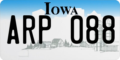 IA license plate ARP088