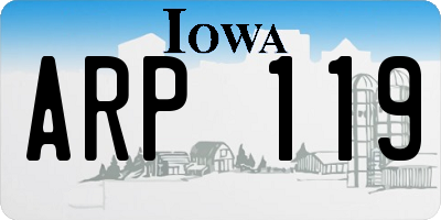IA license plate ARP119