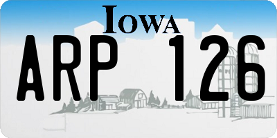 IA license plate ARP126