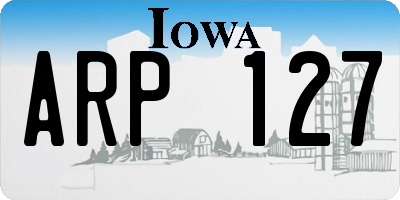 IA license plate ARP127