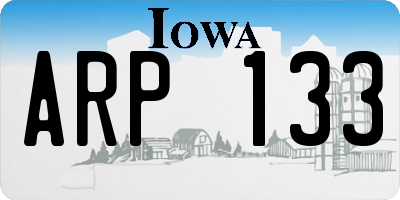 IA license plate ARP133