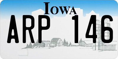 IA license plate ARP146