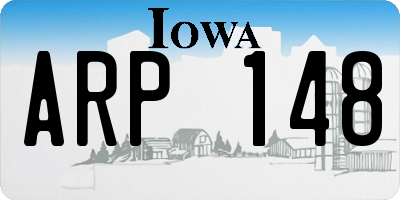 IA license plate ARP148