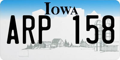 IA license plate ARP158