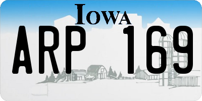 IA license plate ARP169