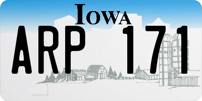IA license plate ARP171