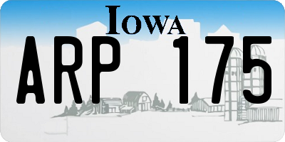 IA license plate ARP175