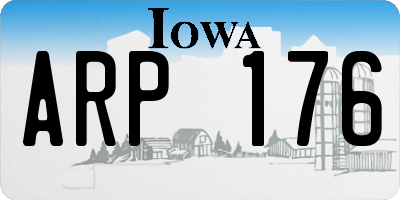 IA license plate ARP176