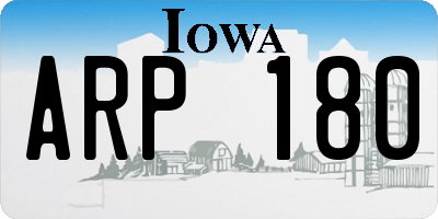 IA license plate ARP180