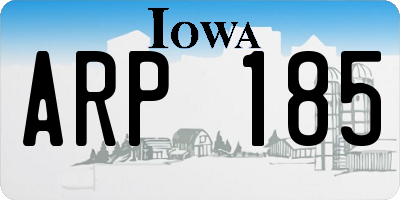 IA license plate ARP185